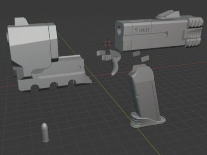 Militech M-10AF Lexington from Cyberpunk 2077 3d model - Image 2