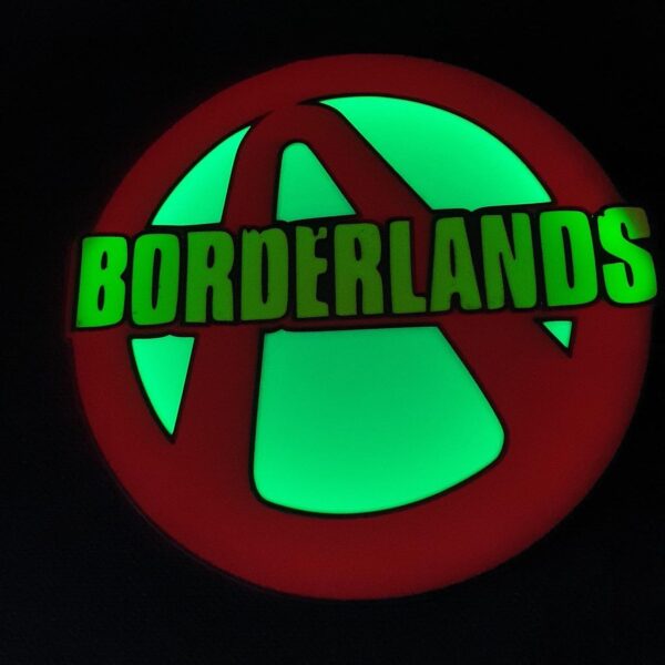 Borderlands Logo Lightbox Night Lamp (RGB+bluetooth or White LED) Logo Souvenir - Image 2