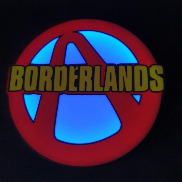 Borderlands Logo Lightbox Night Lamp (RGB+bluetooth or White LED) Logo Souvenir - Image 3