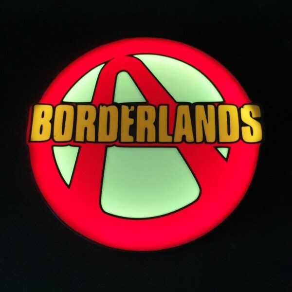 Borderlands Logo Lightbox Night Lamp (RGB+bluetooth or White LED) Logo Souvenir - Image 4