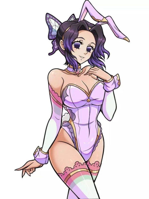 Custom Shinobu Kocho (Kimetsu no Yaiba) Bunny Suit - Image 4