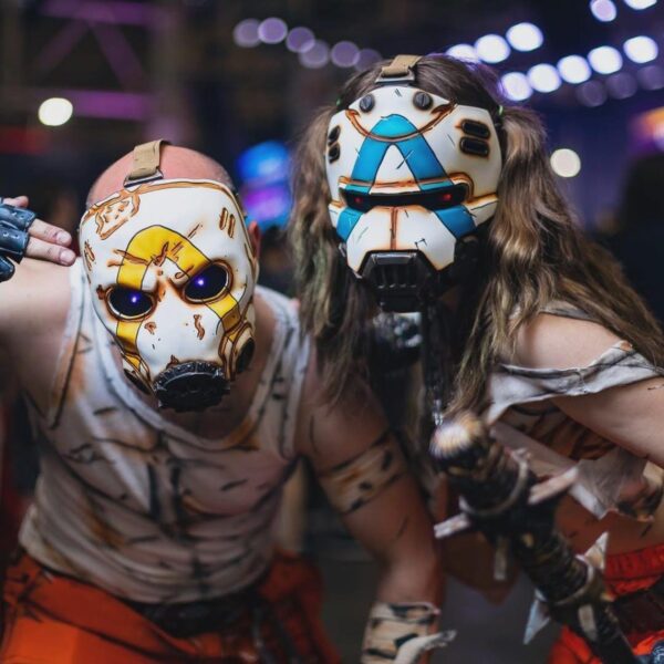 Psycho Bandit Mask – Borderlands 4 Cosplay Prop with LEDs, Gaming Mask for Halloween - Image 2