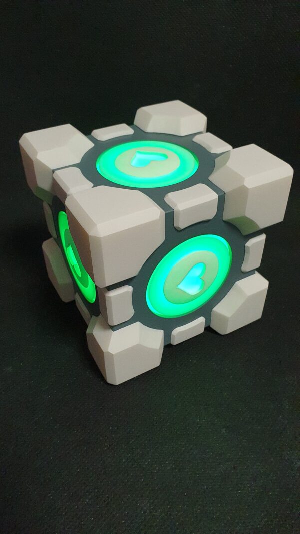 Weighted Companion Cube from Portal (LED light controlled via Bluetooth) - Image 7