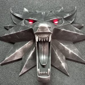 Witcher Wolf Head with LED wall decor (Wolf school medallion)