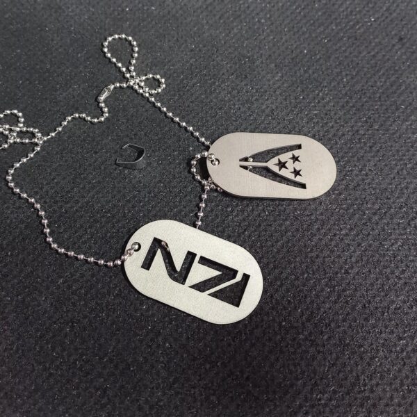 Alliance N7 Mass Effect Stainless Steel Tags (dogtag) no Personalization - Image 3