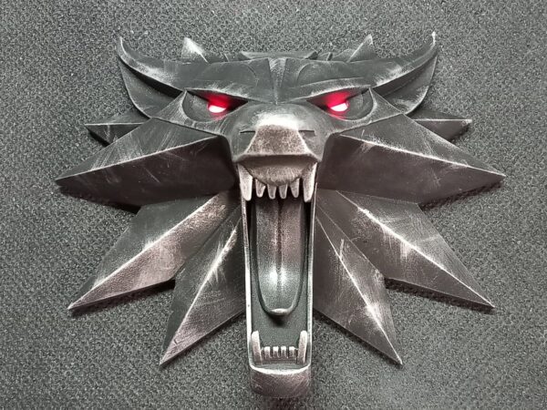 Witcher Wolf Head with LED wall decor (Wolf school medallion) - Image 4