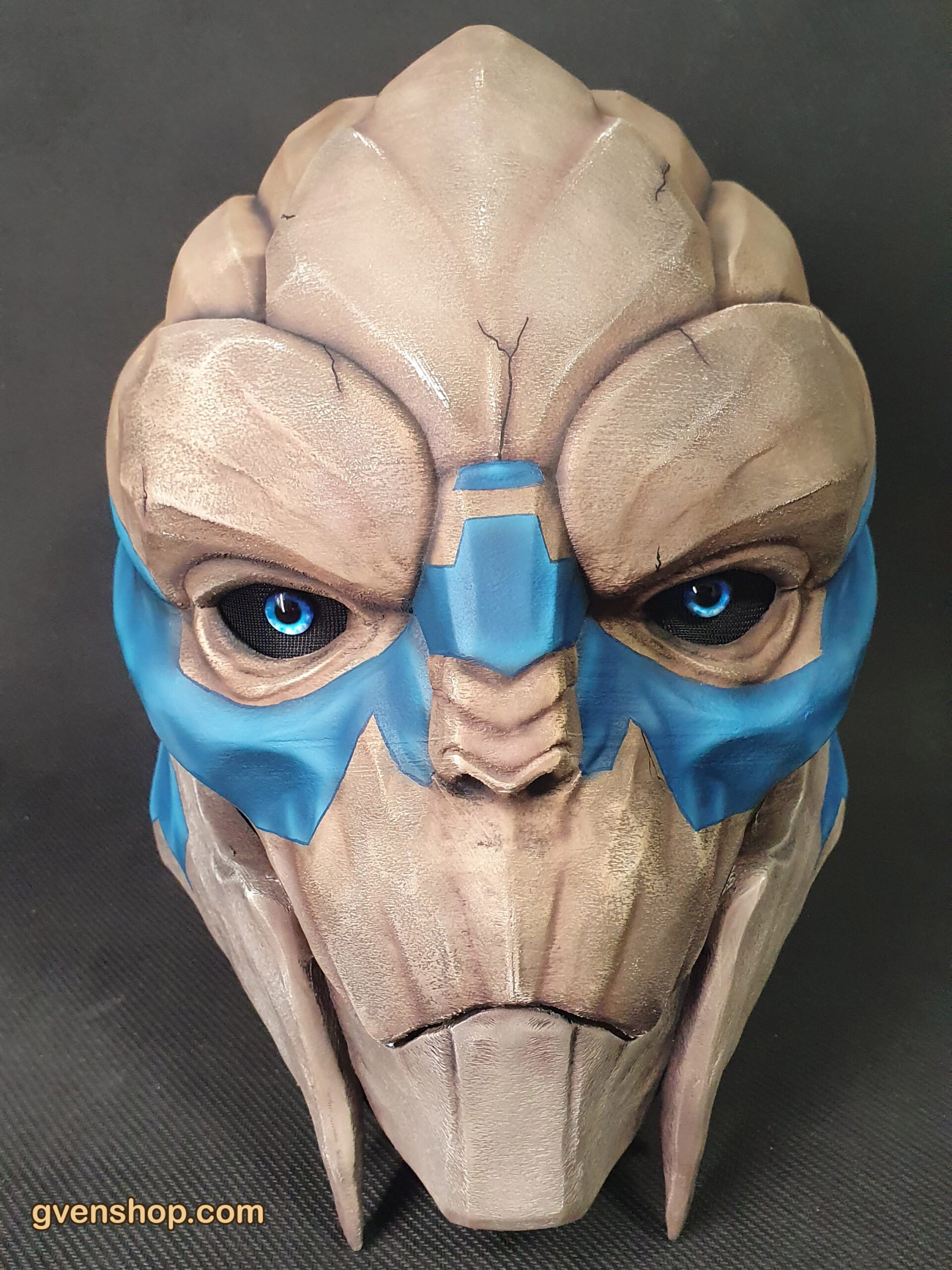 Garrus Vakarian Mask with Visor - Mass Effect Cosplay Prop | Male Turian 3D Printed Mask - Image 9