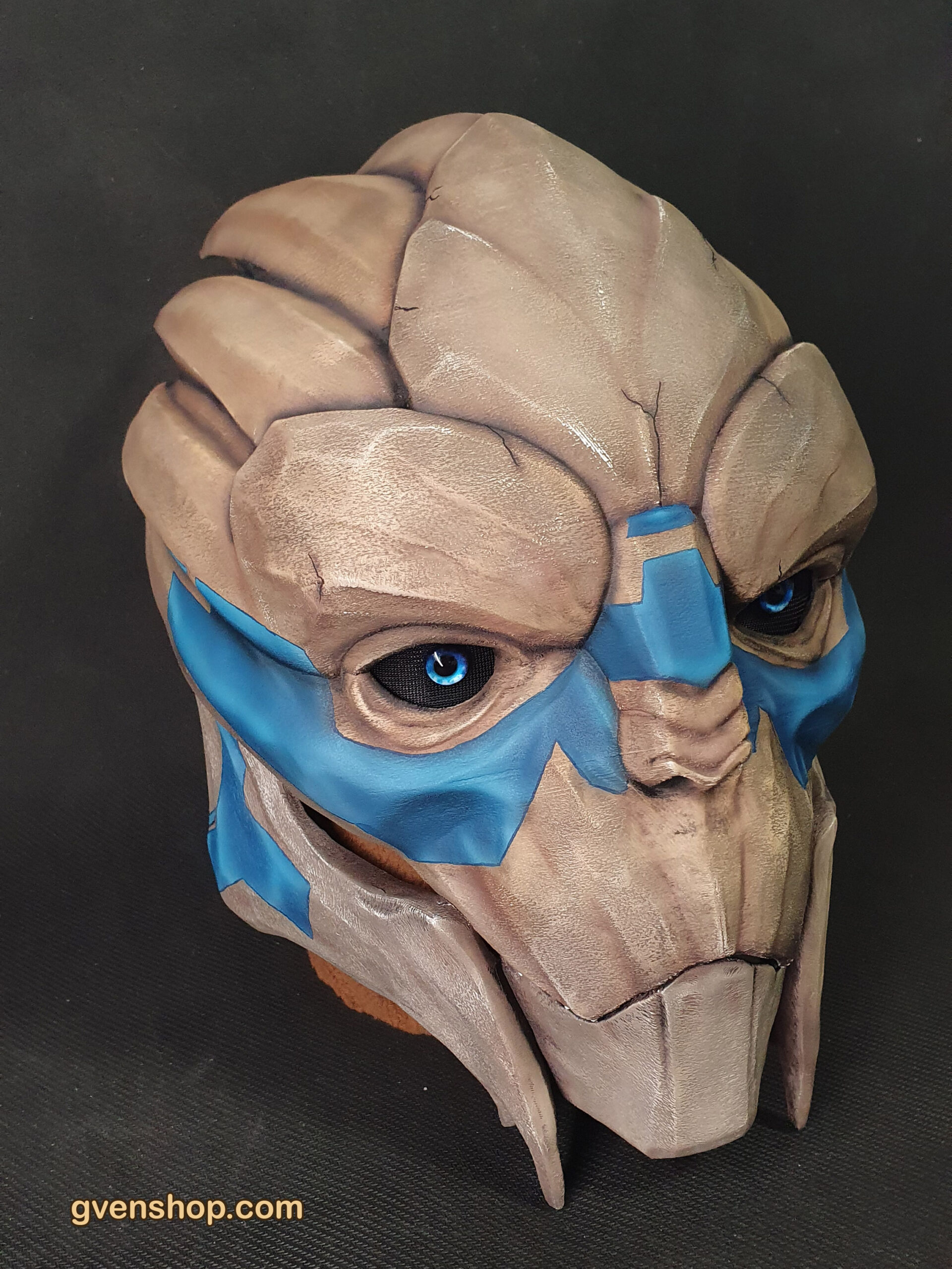 Garrus Vakarian Mask with Visor - Mass Effect Cosplay Prop | Male Turian 3D Printed Mask - Image 10