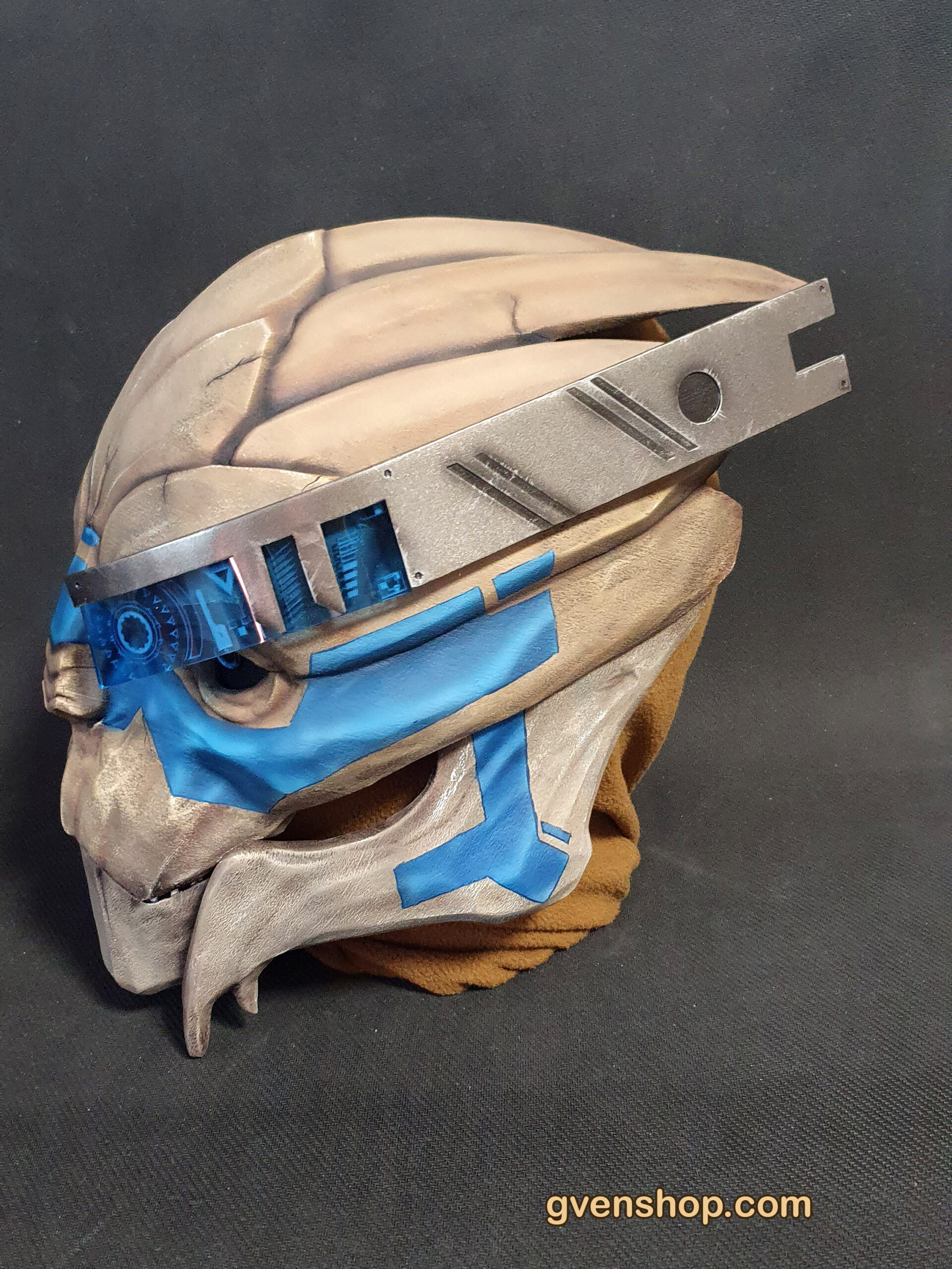 Garrus Vakarian Mask with Visor - Mass Effect Cosplay Prop | Male Turian 3D Printed Mask - Image 3