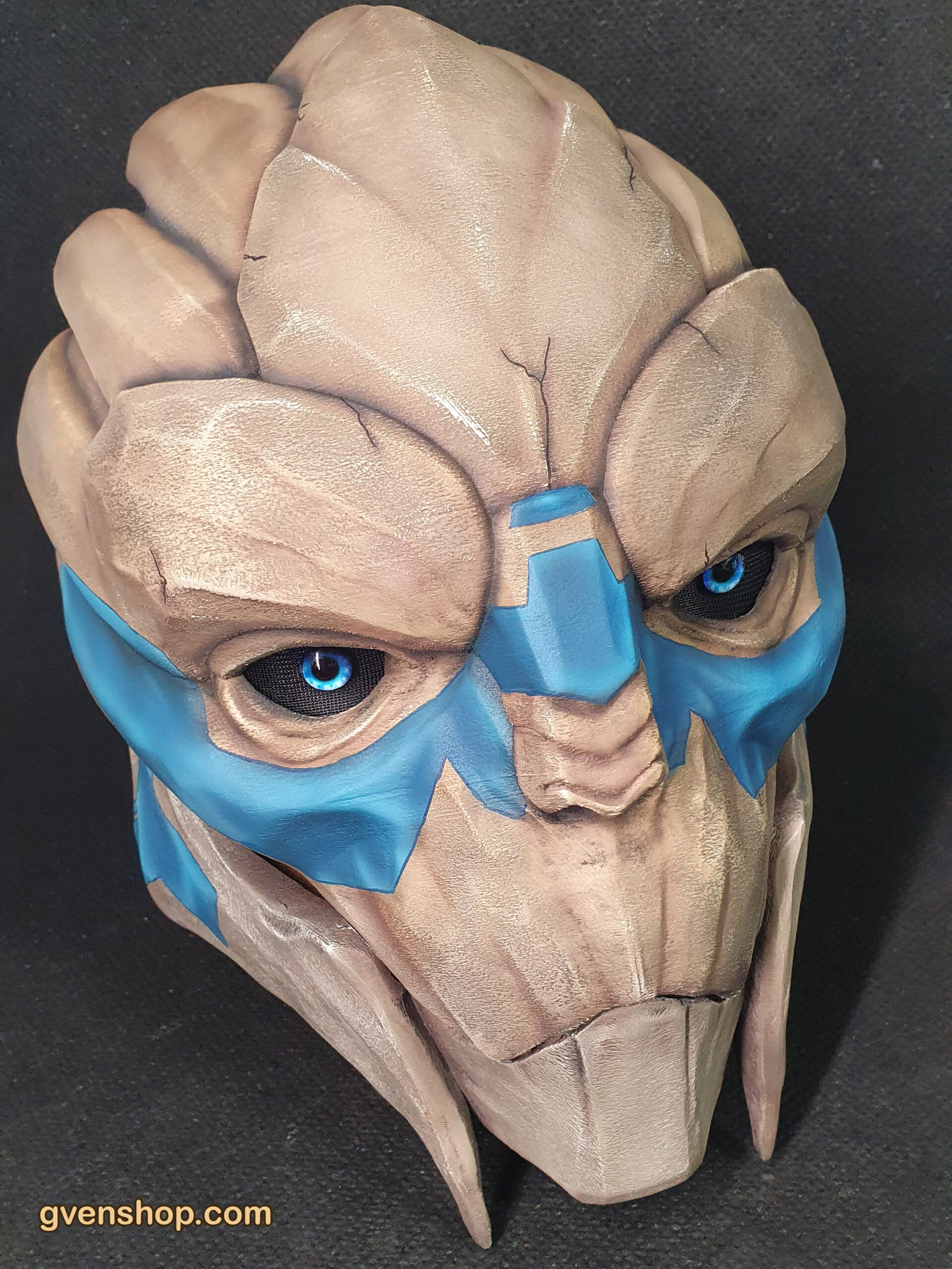 Garrus Vakarian Mask with Visor - Mass Effect Cosplay Prop | Male Turian 3D Printed Mask - Image 7