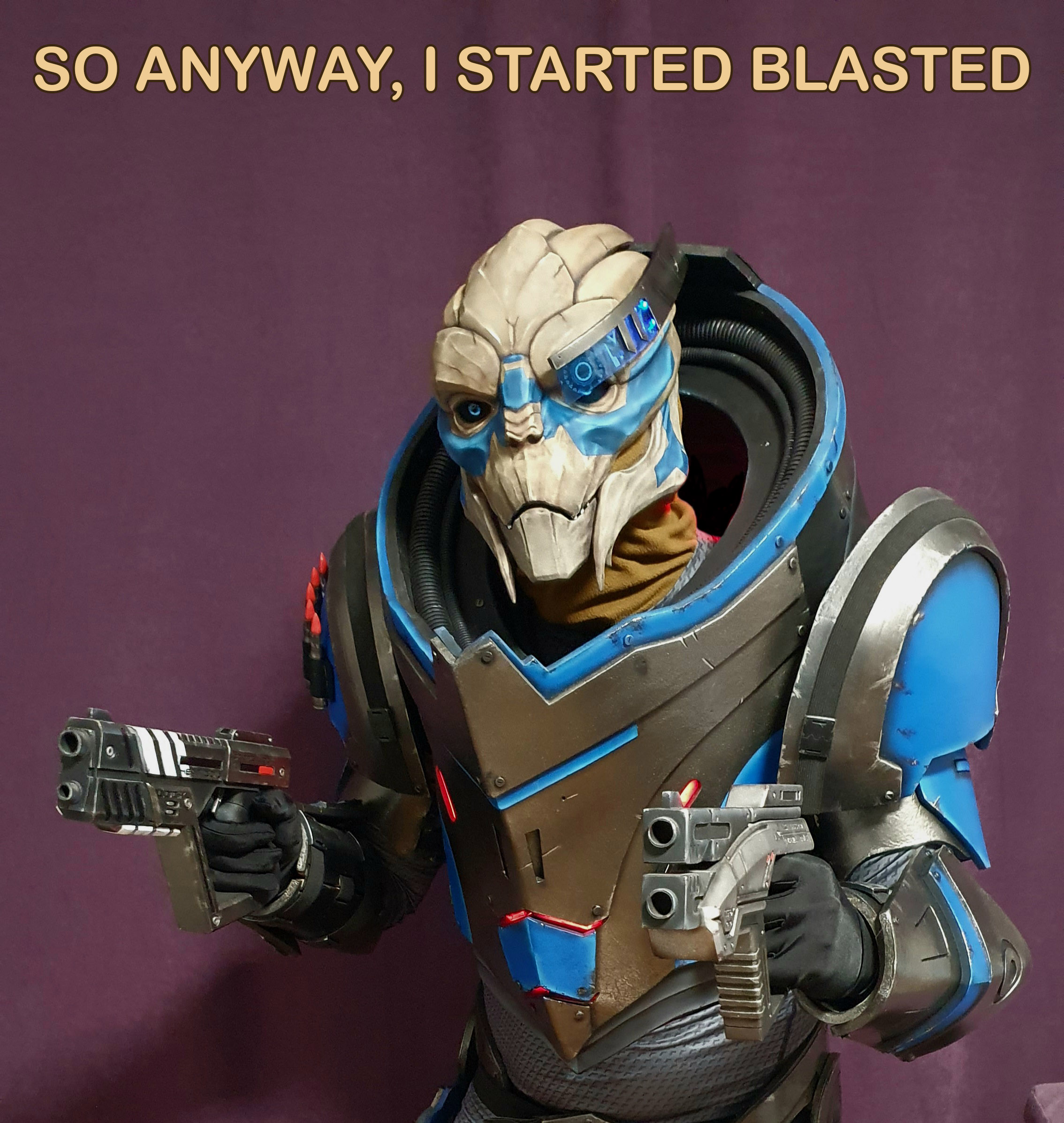 Garrus Vakarian Mask with Visor - Mass Effect Cosplay Prop | Male Turian 3D Printed Mask - Image 12