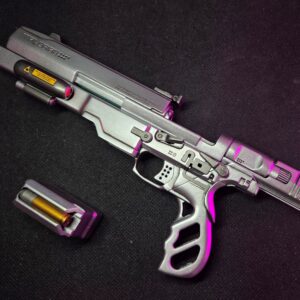 Get the ultimate Malorian Arms 3516 replica from Cyberpunk 2077. Features a working trigger, 2-stage bolt action, and removable mag. Hand-painted 1:1 scale prop