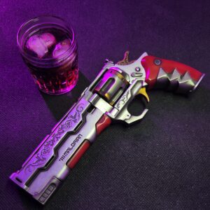 Step into Night City with this premium Cyberpunk 2077 Archangel Overture replica. Features a working hammer, trigger, cylinder, and shell ejector.